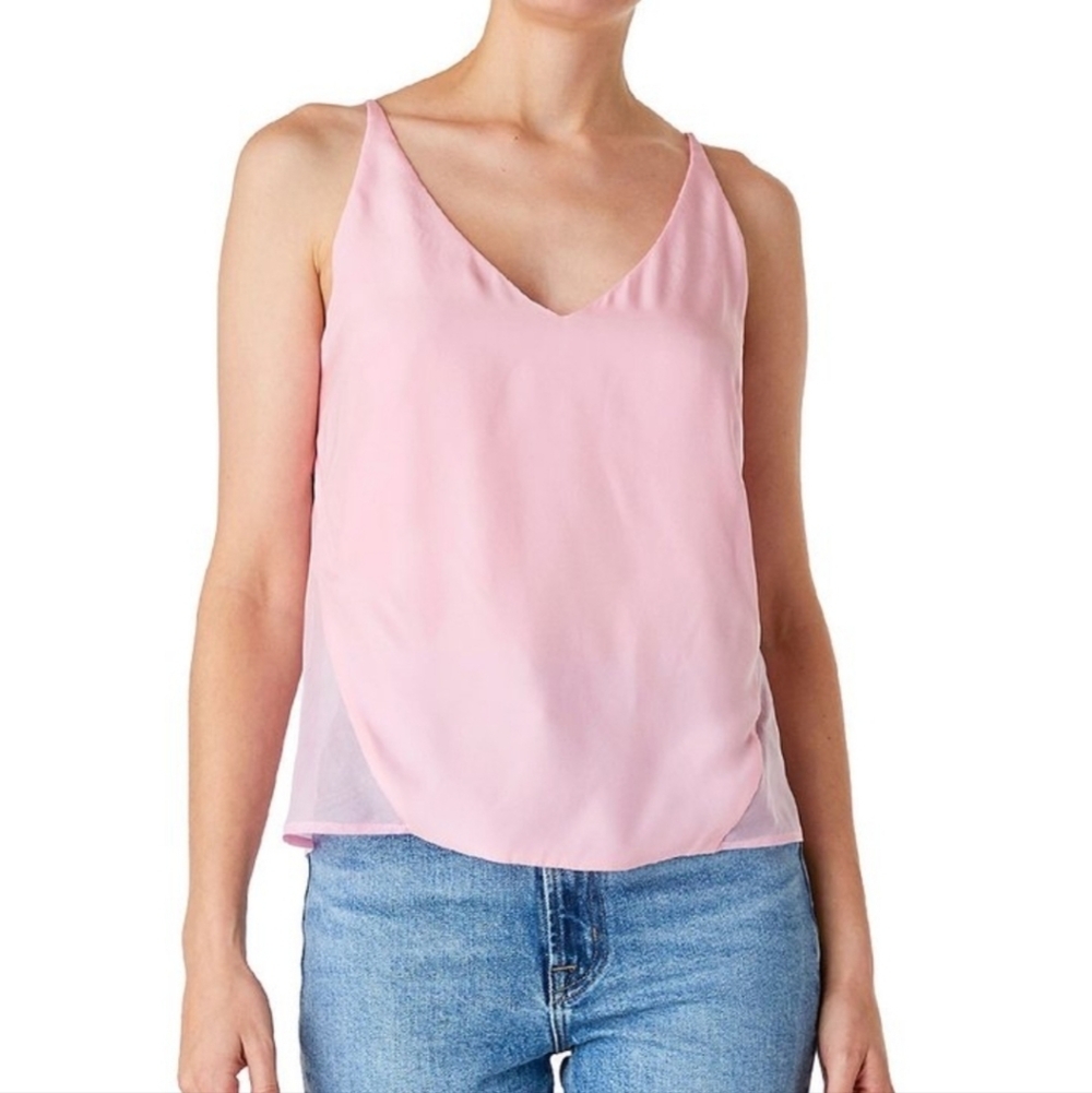 J Brand silk top with sheer back bnwt size M